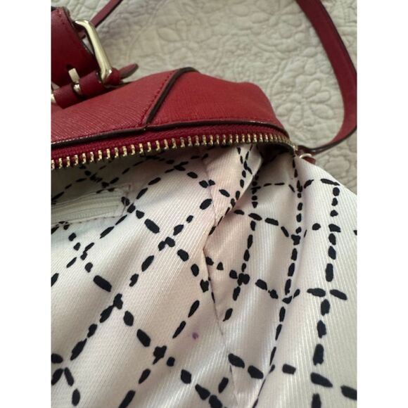 Kate Spade Cove Street Pillbox Red Leather Pippa Satchel Purse Handbag - Picture 12 of 15